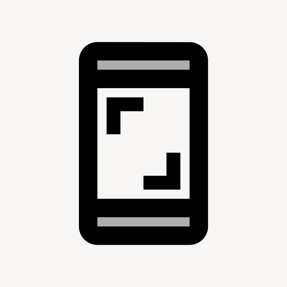 Screenshot, device icon, two tone style vector