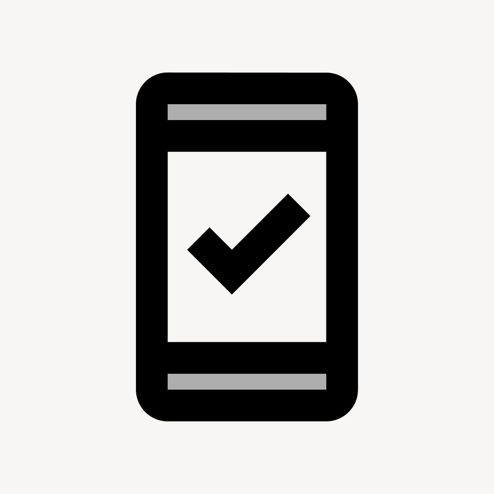 Security Update Good, device icon, two tone style vector