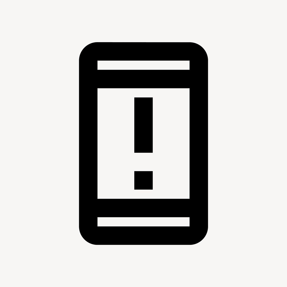 Security Update Warning icon, outlined style vector
