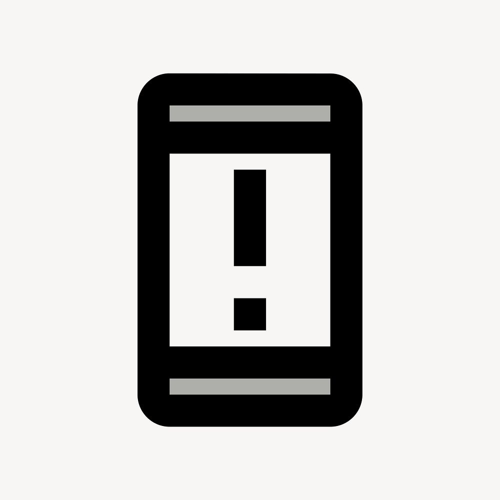 Security Update Warning, device icon, two tone style psd