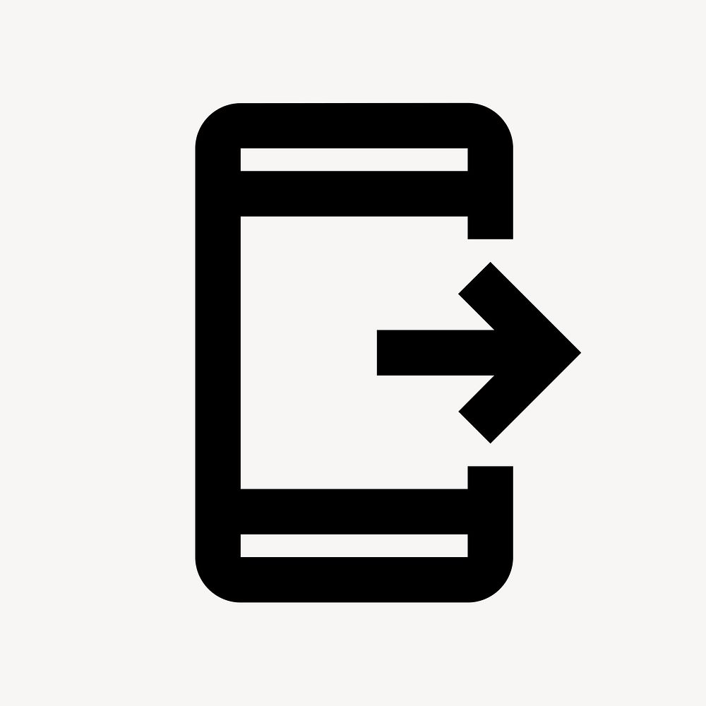 Send To Mobile, device icon, outlined style psd