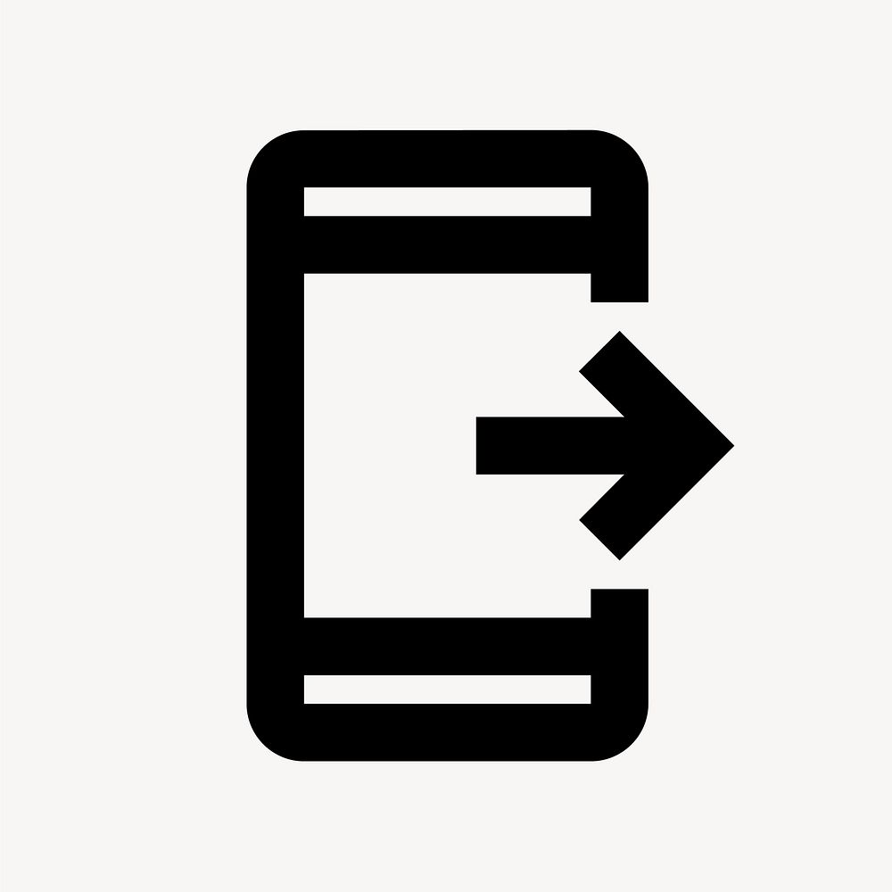 Send To Mobile, device icon, outlined style vector