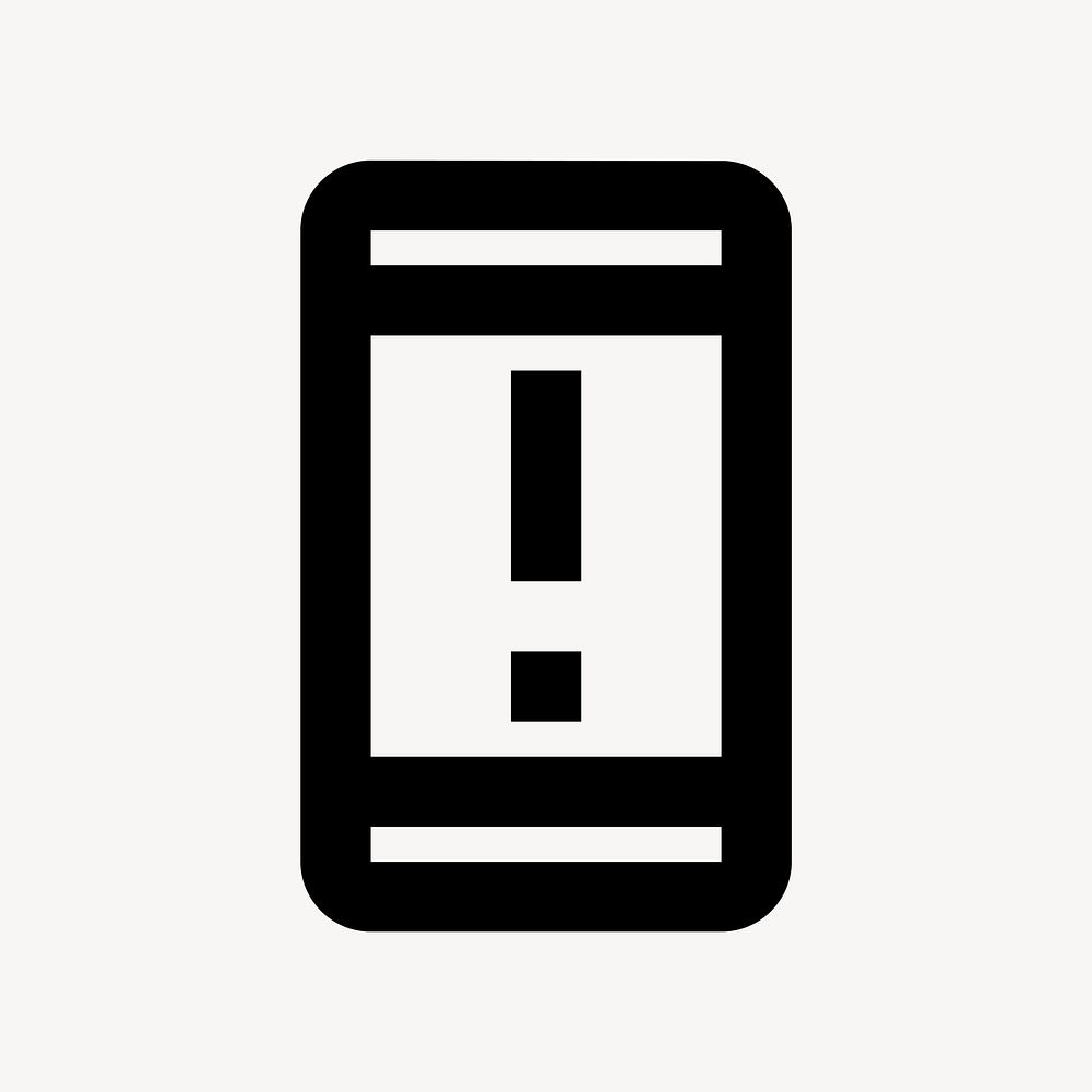 System Security Update Warning, device icon, outlined style psd