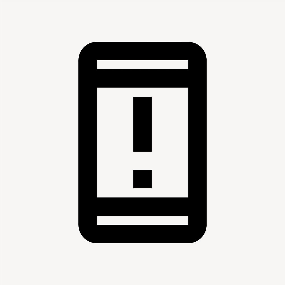 System Security Update Warning icon, outlined style vector