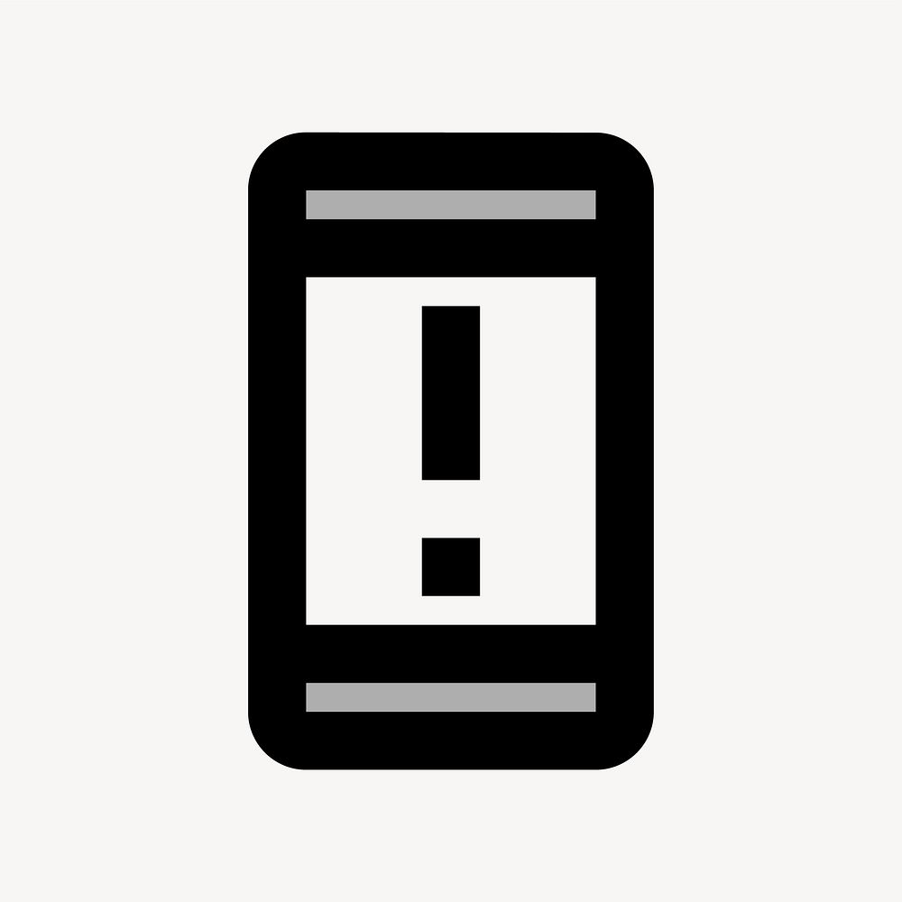 System Security Update Warning icon, two tone style vector