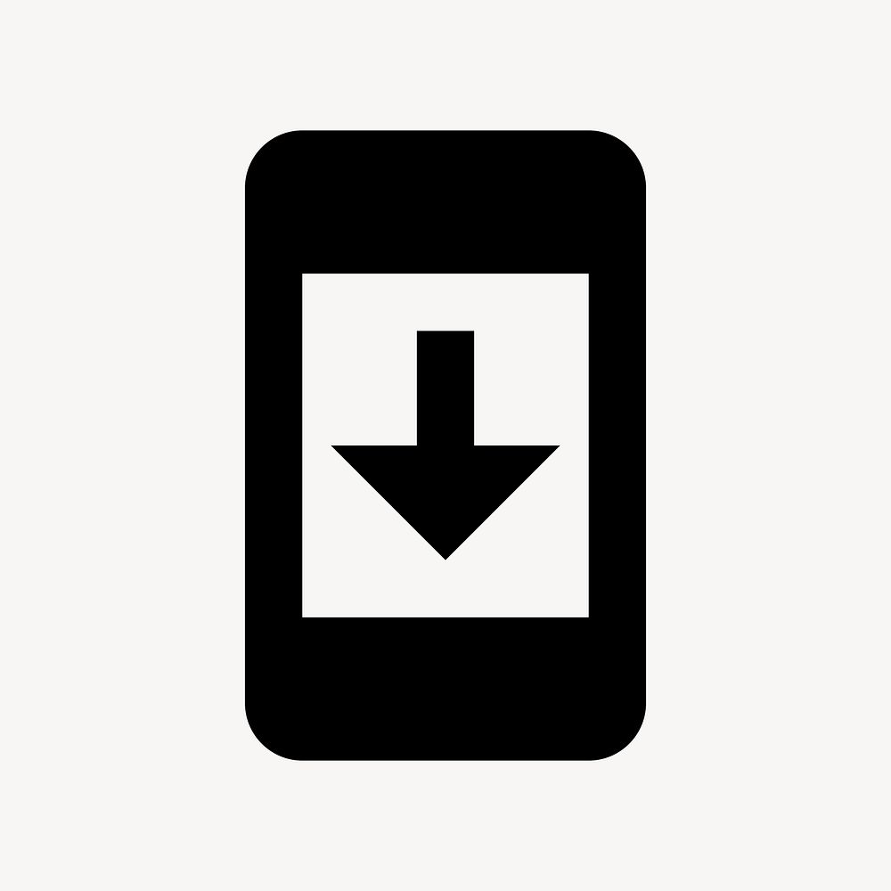 System Security Update, device icon, filled style, flat graphic psd