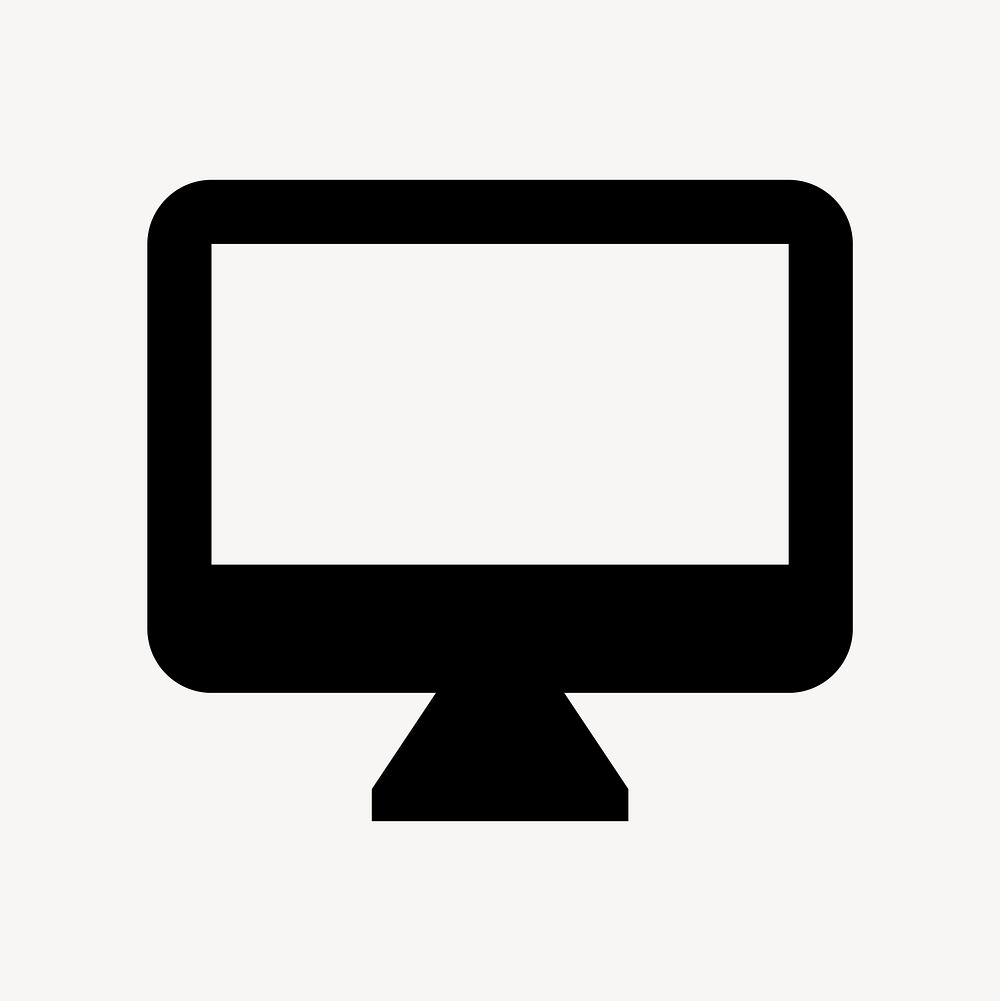 Desktop Mac, hardware icon, outlined style psd