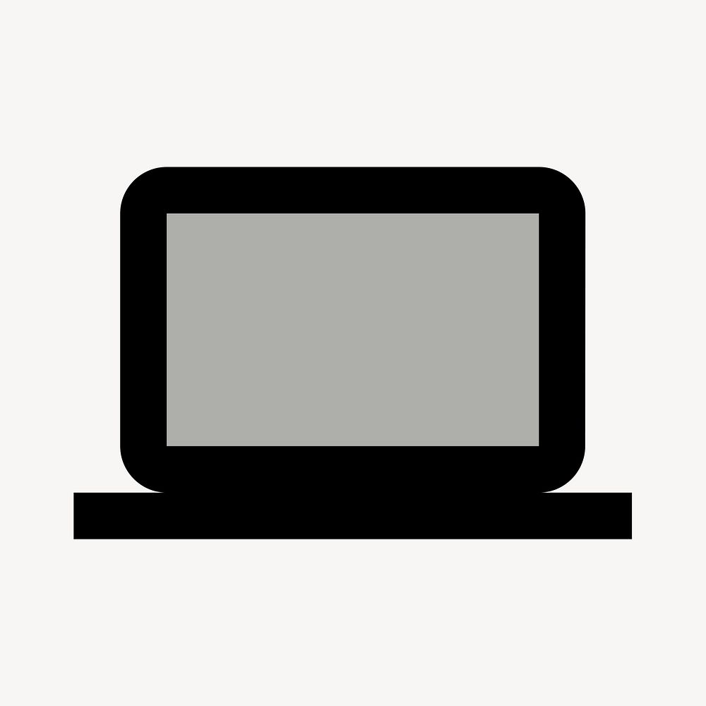 Computer, hardware icon, two tone style psd