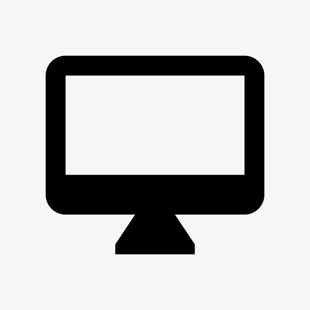 Desktop Mac, hardware icon, outlined style vector