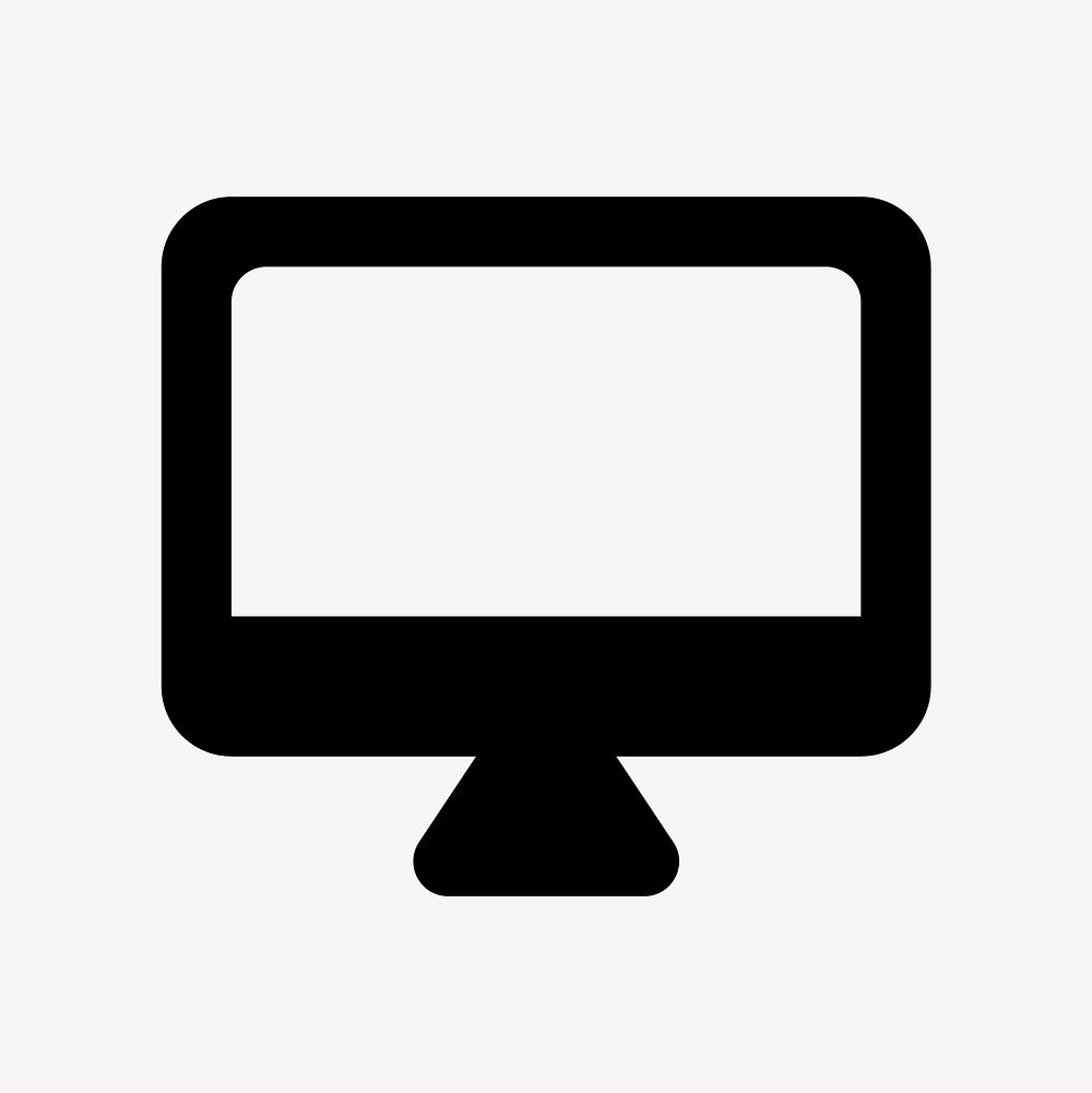 Desktop Mac, hardware icon, round style vector