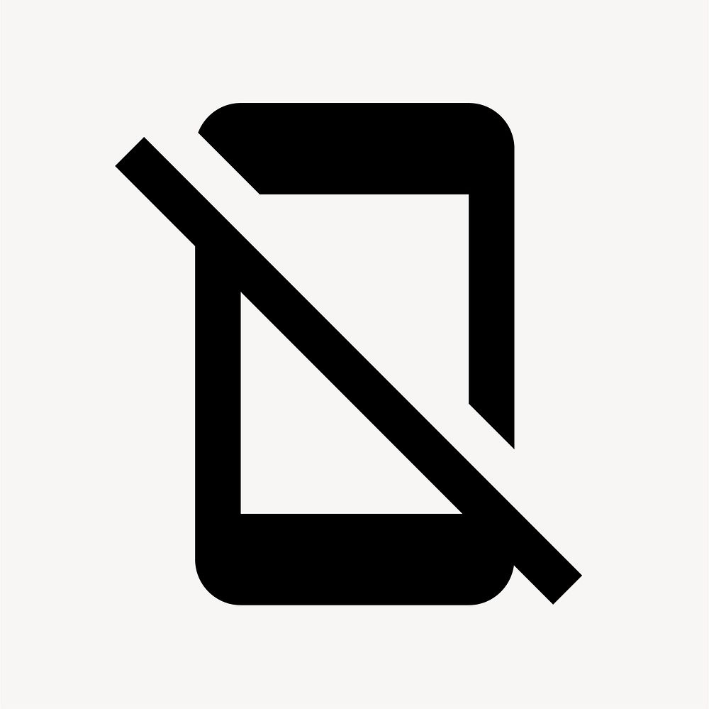 Mobile Off, device icon, filled style, flat graphic vector