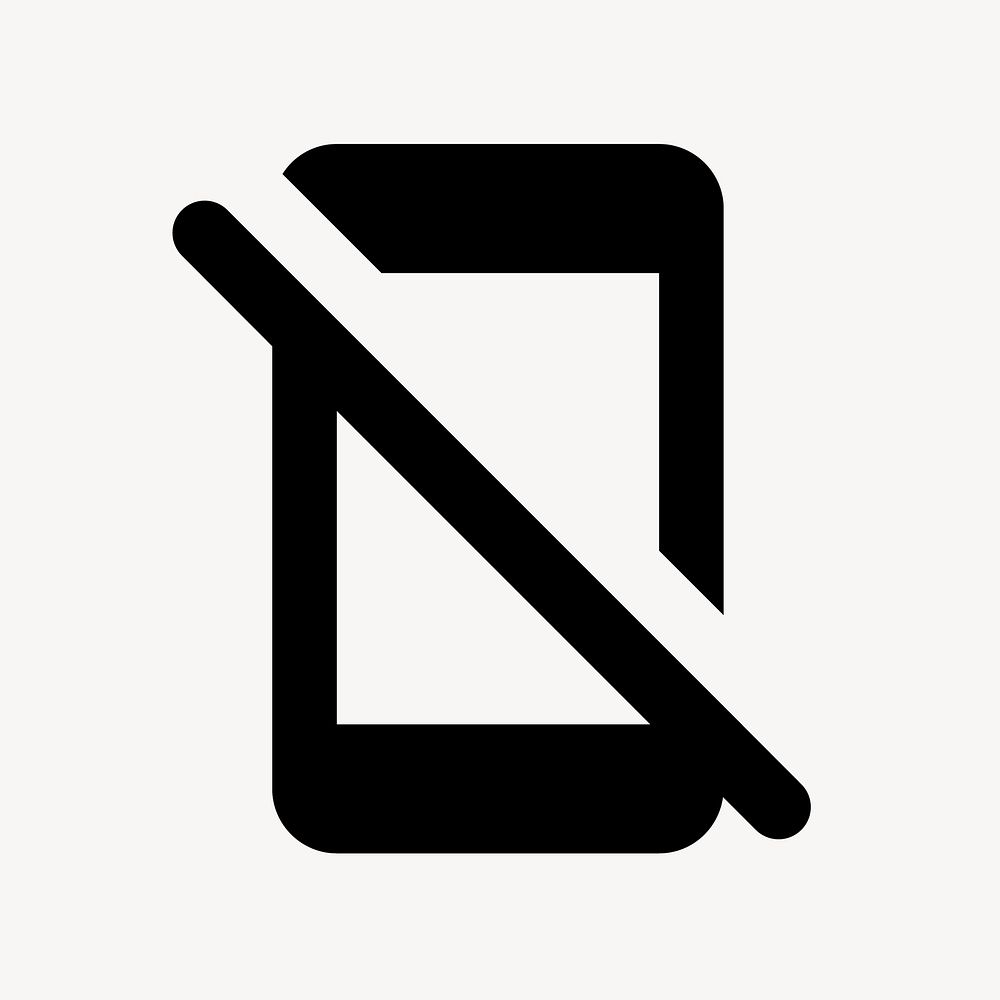 Mobile Off, device icon, round style vector