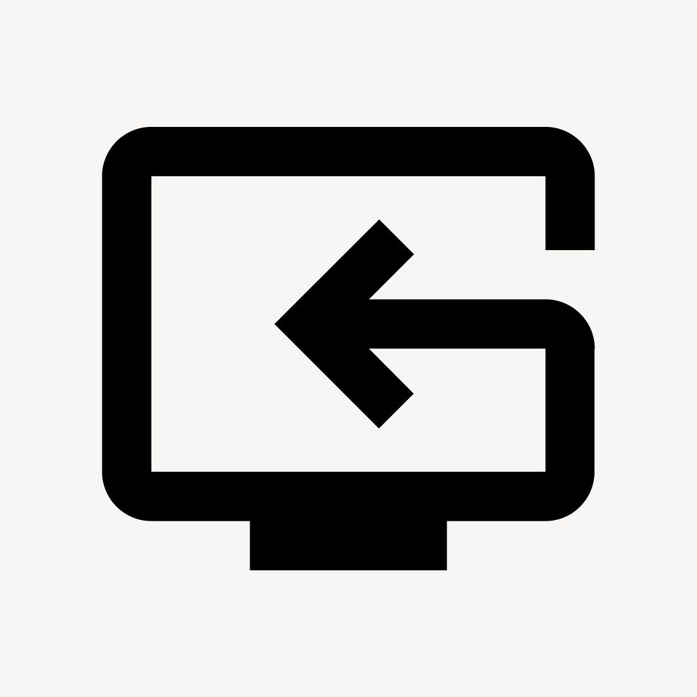 Reset Tv, device icon, outlined style vector