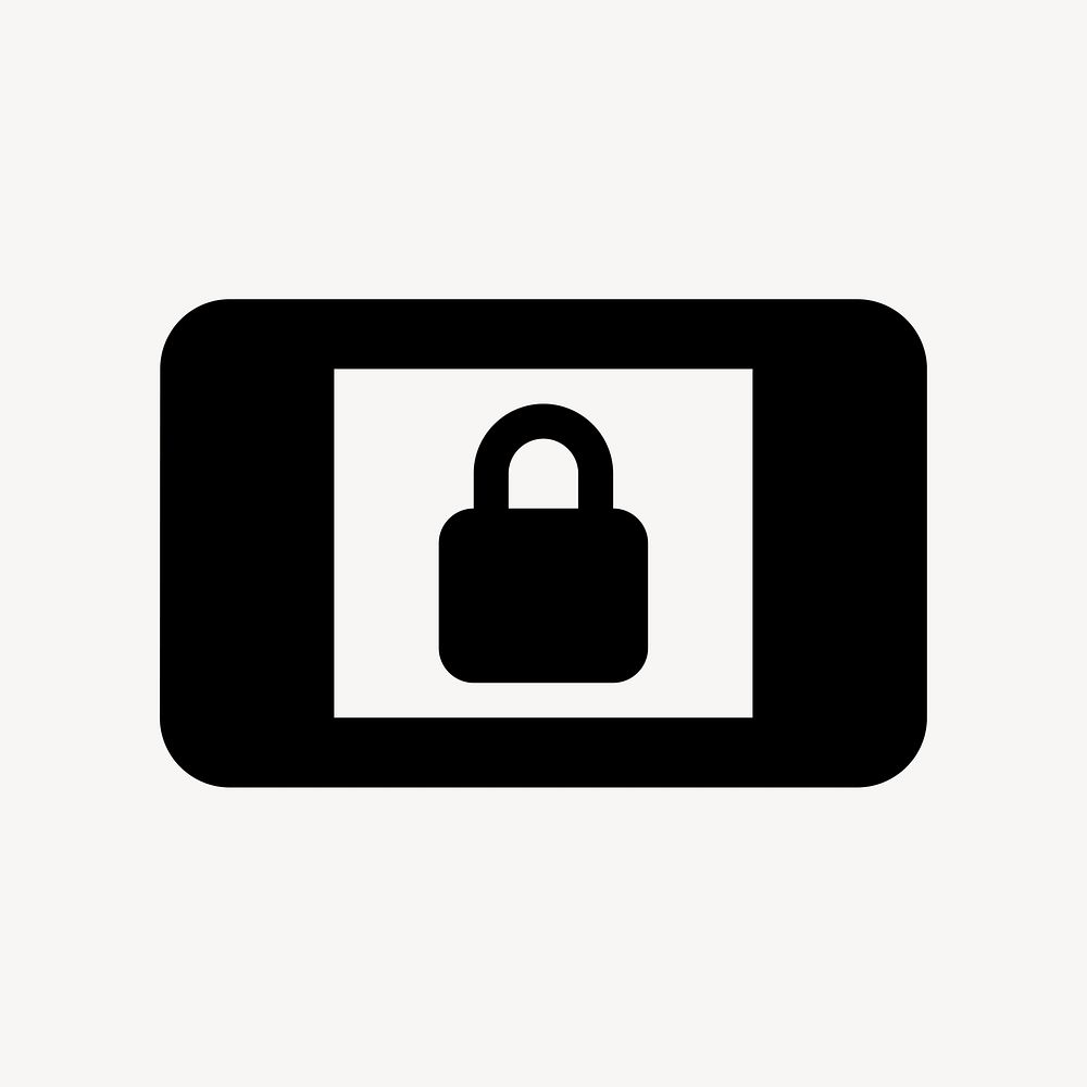 Screen Lock Landscape, device icon, round style psd