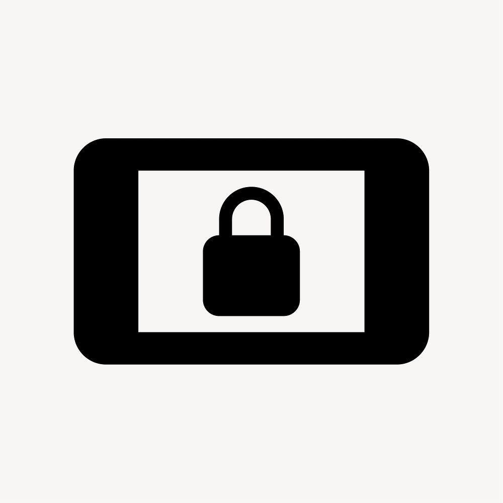 Screen Lock Landscape, device icon, outlined style vector