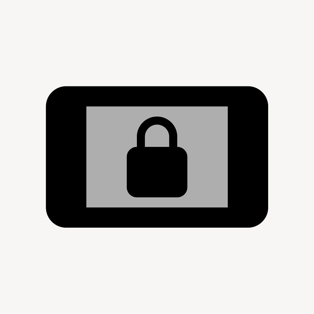 Screen Lock Landscape, device icon, two tone style vector