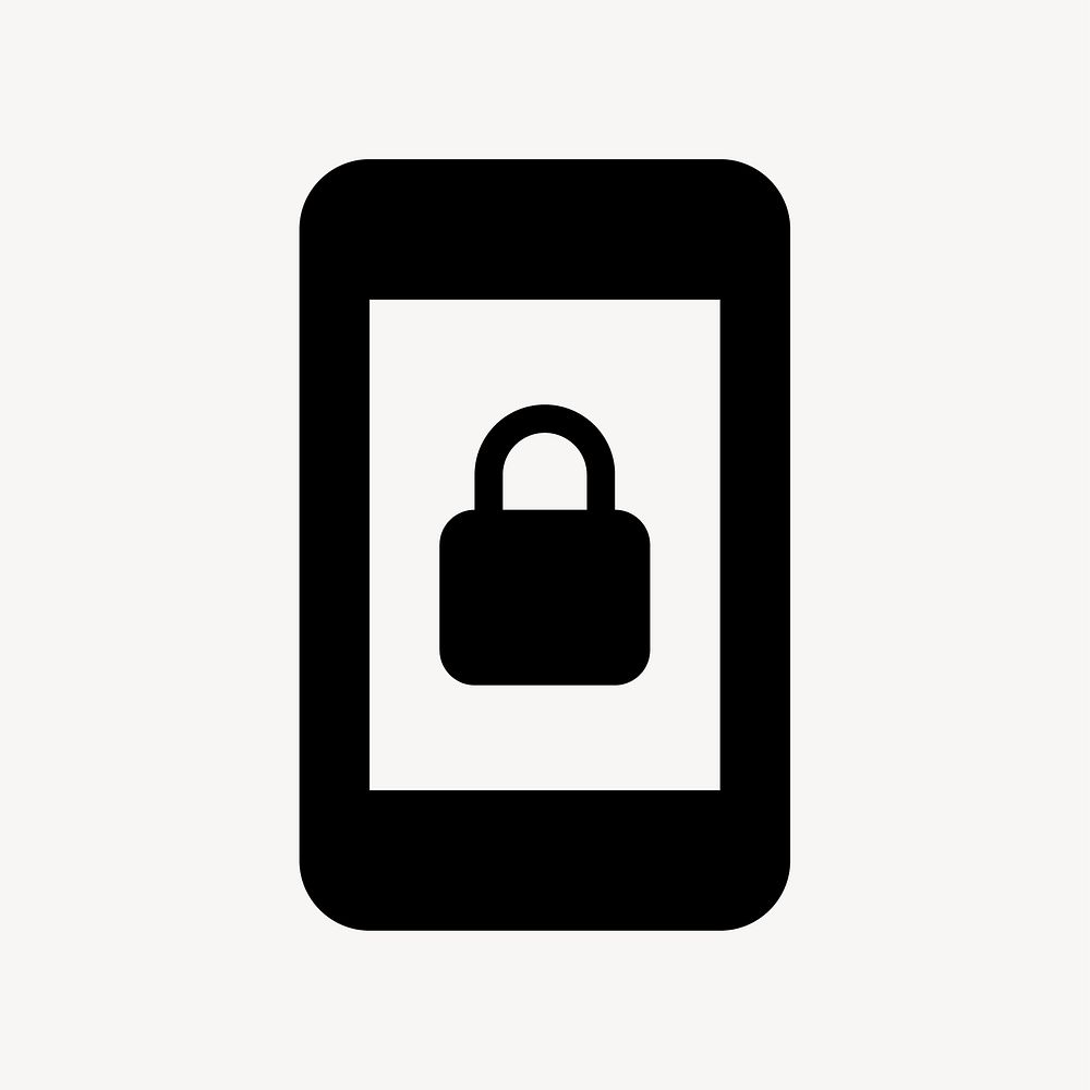 Screen Lock Portrait, device icon, outlined style vector