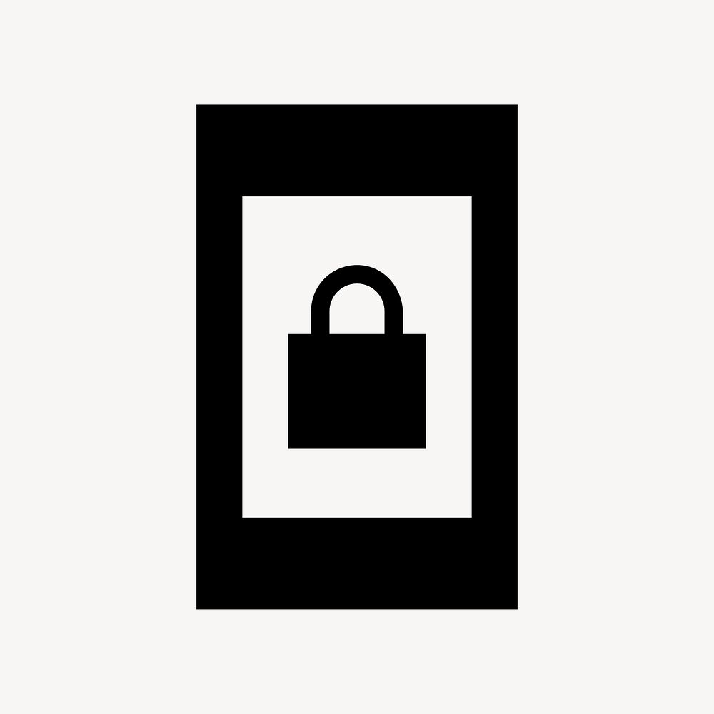 Screen Lock Portrait, device icon, sharp style vector