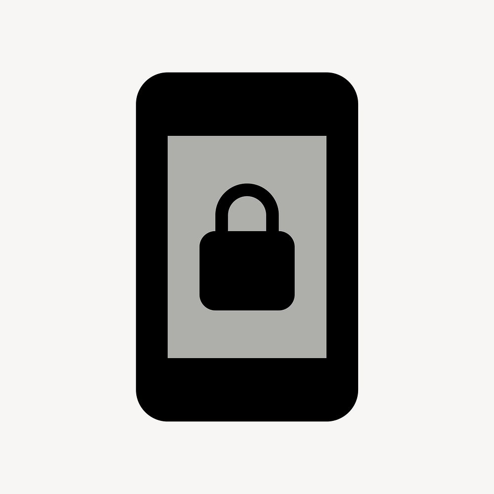 Screen Lock Portrait, device icon, two tone style psd