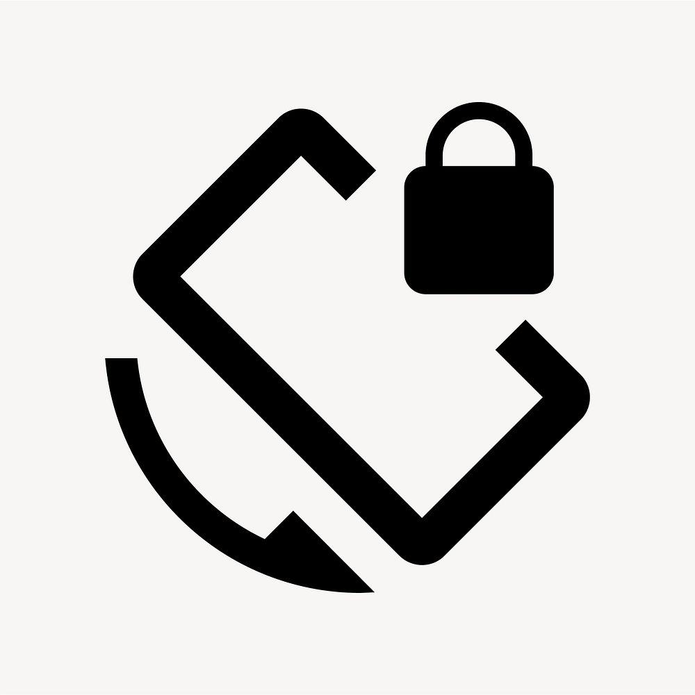 Screen Lock Rotation, device icon, outlined style vector