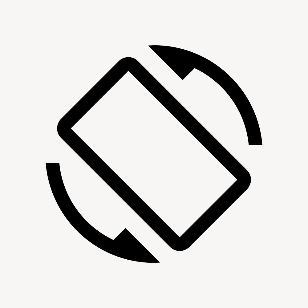 Screen Rotation, device icon, outlined style vector