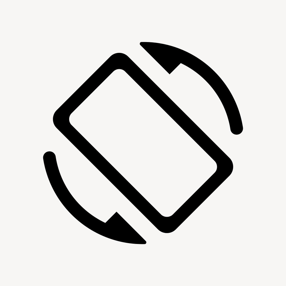 Screen Rotation, device icon, round style vector