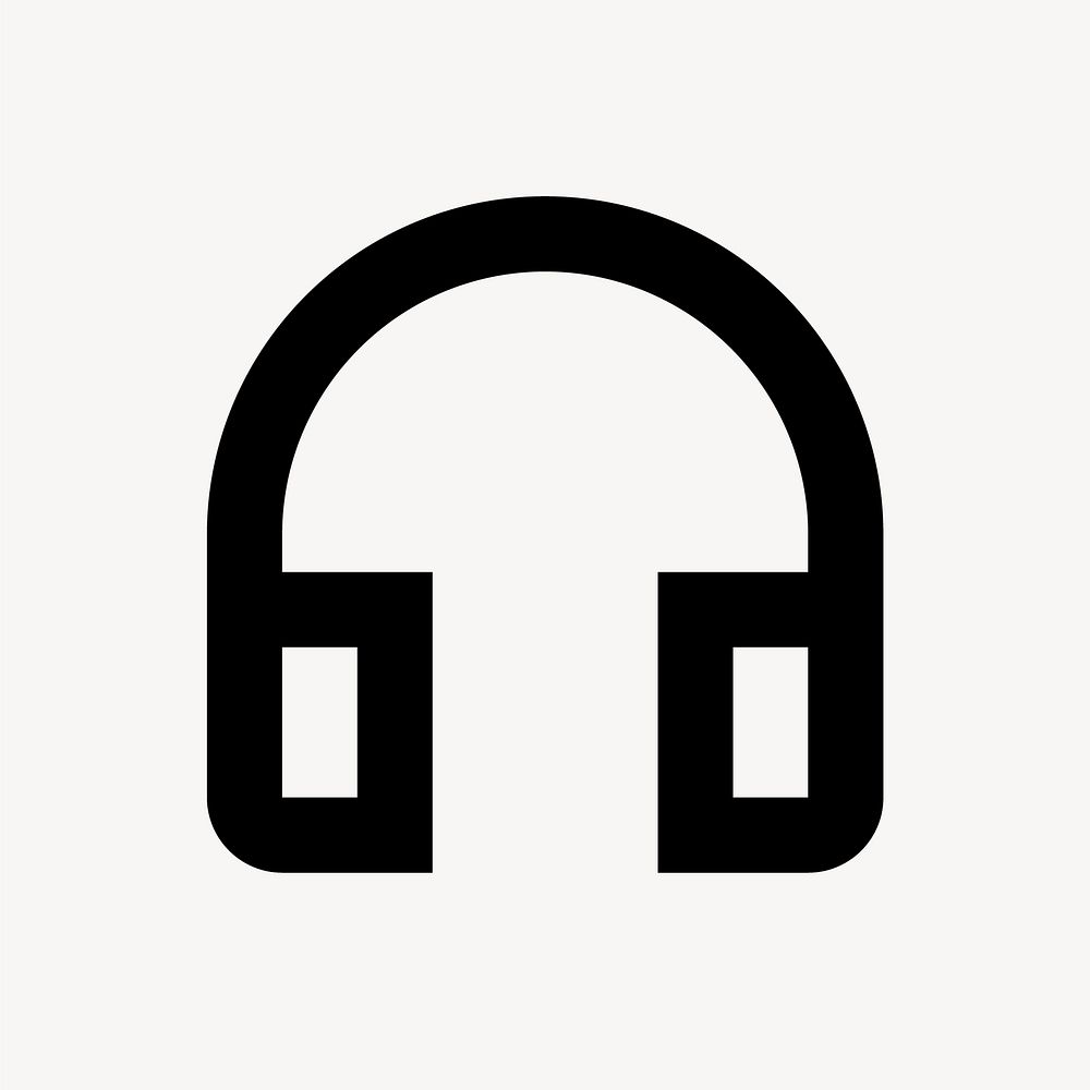 Headphones, hardware icon, outlined style vector