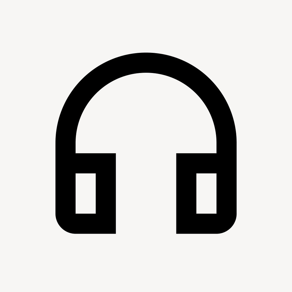 Headphones, hardware icon, outlined style psd