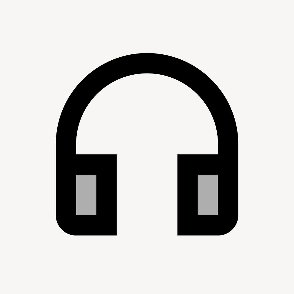 Headphones, hardware icon, two tone style vector