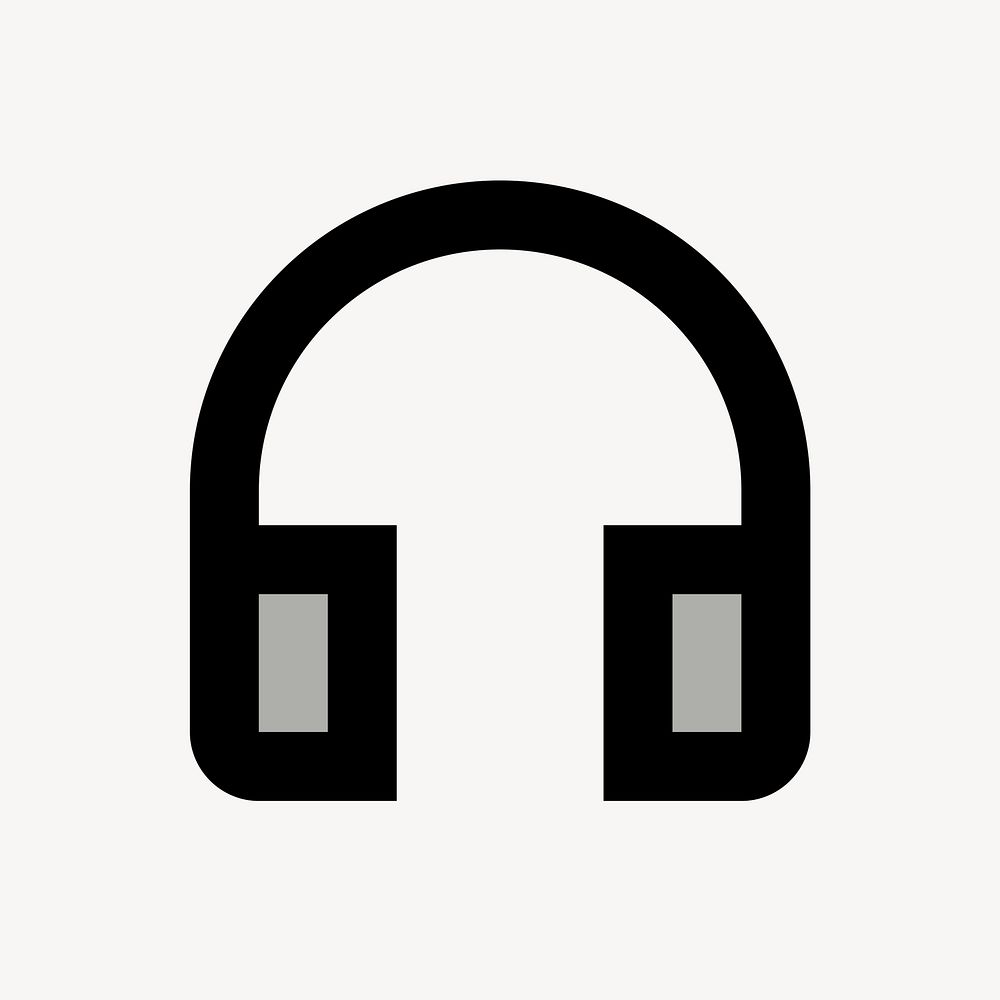 Headphones, hardware icon, two tone style psd