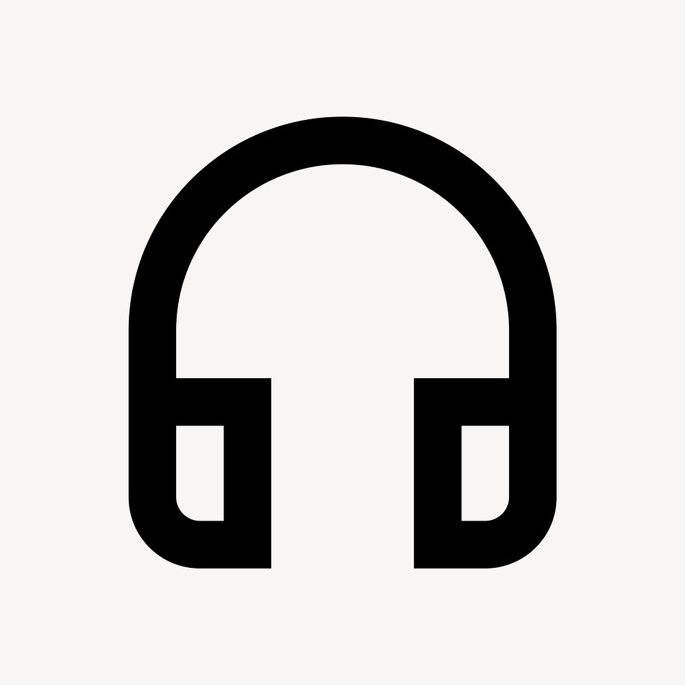 Headset, hardware icon, outlined style psd