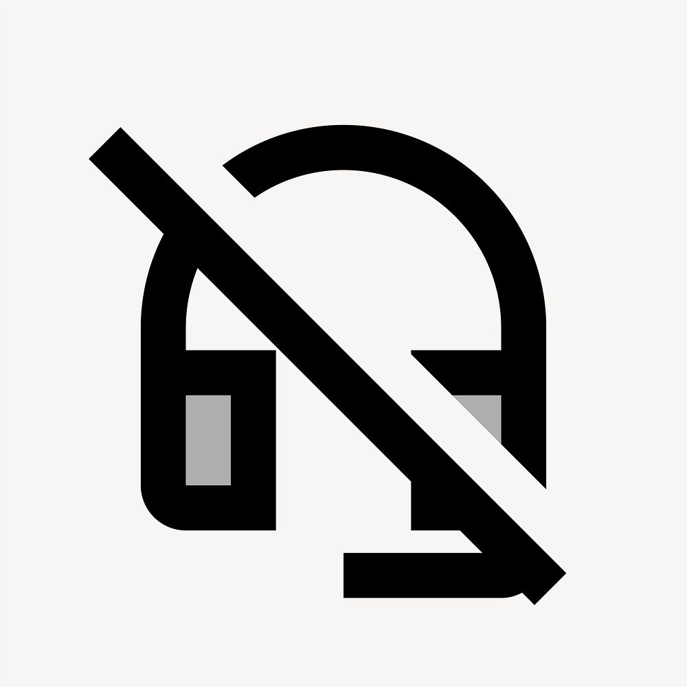 Headset Off, hardware icon, two tone style vector