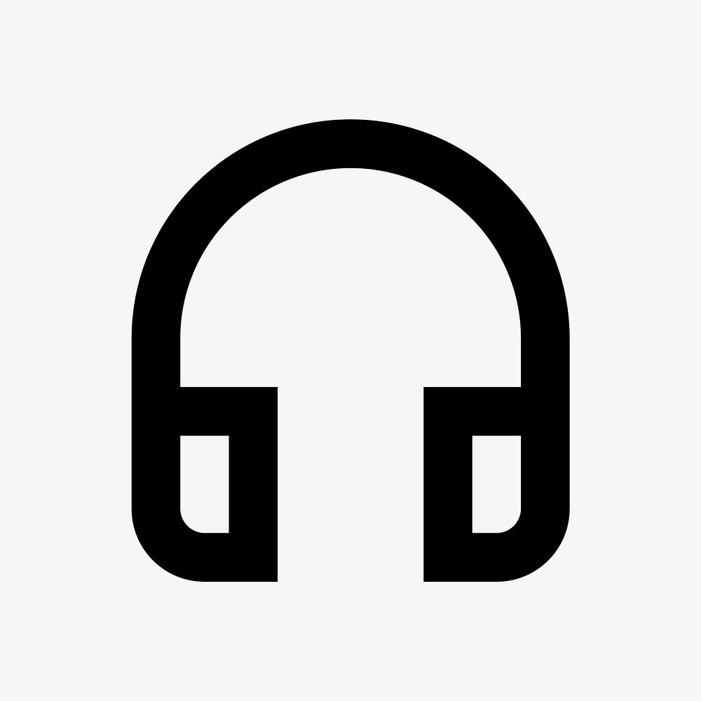Headset, hardware icon, outlined style vector