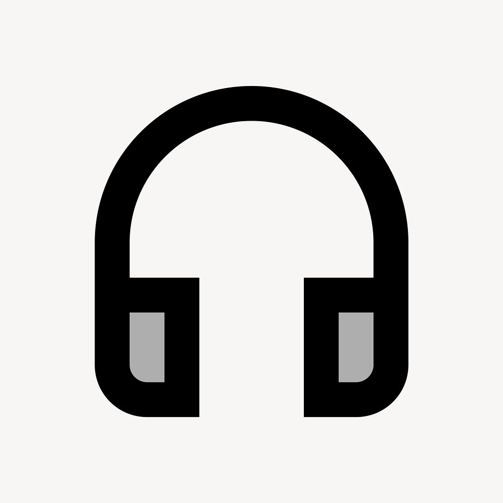 Headset, hardware icon, two tone style vector