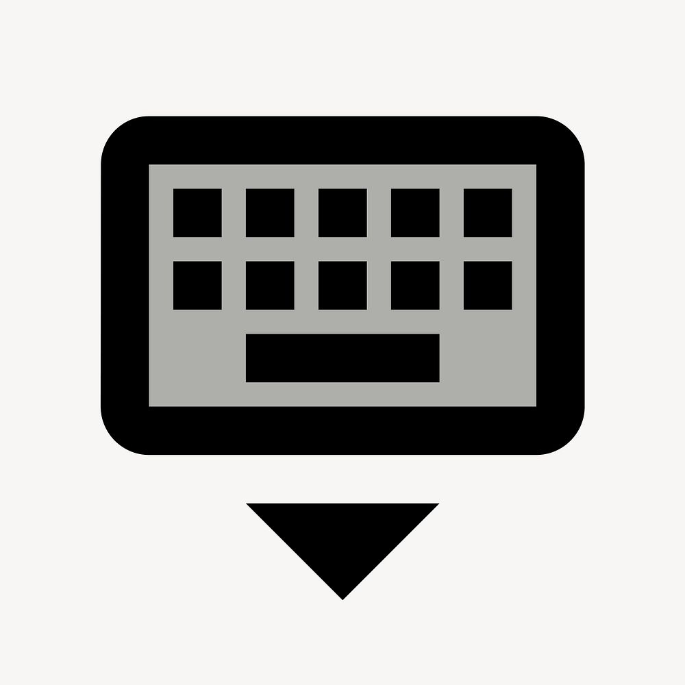 Keyboard Hide, hardware icon, two tone style psd