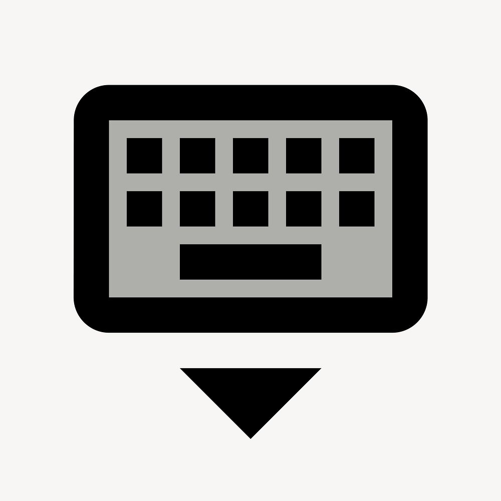 Keyboard Hide, hardware icon, two Free Icons rawpixel