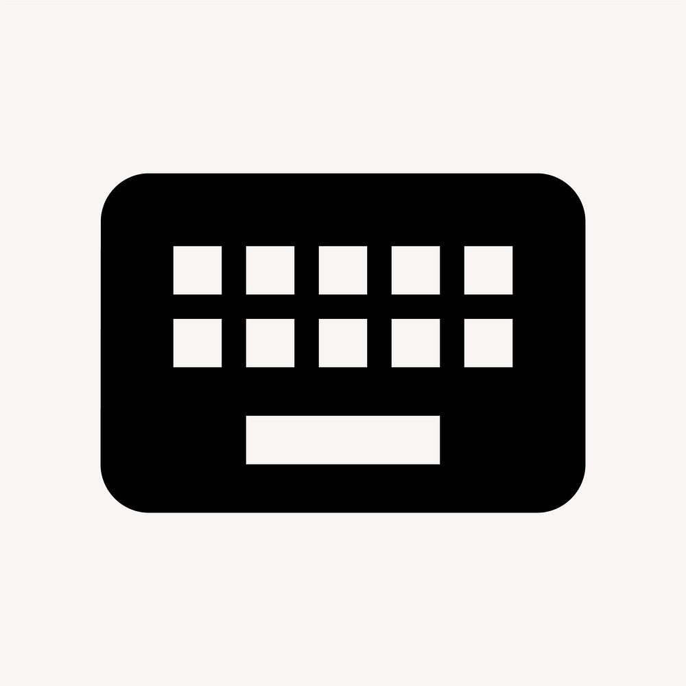 Keyboard, hardware icon, filled style, flat graphic vector