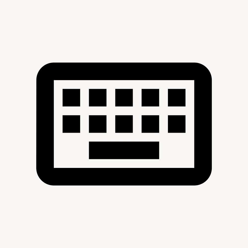 Keyboard, hardware icon, outlined style psd