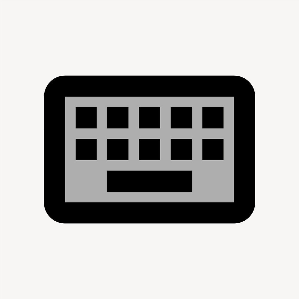 Keyboard, hardware icon, two tone style vector