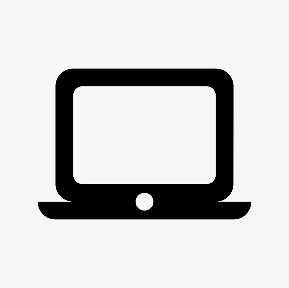 Laptop Mac, hardware icon, round style psd