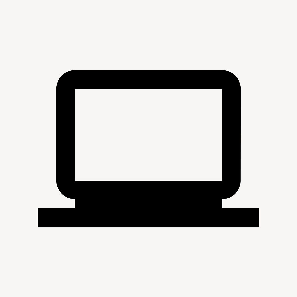 Laptop, hardware icon, filled style, flat graphic psd