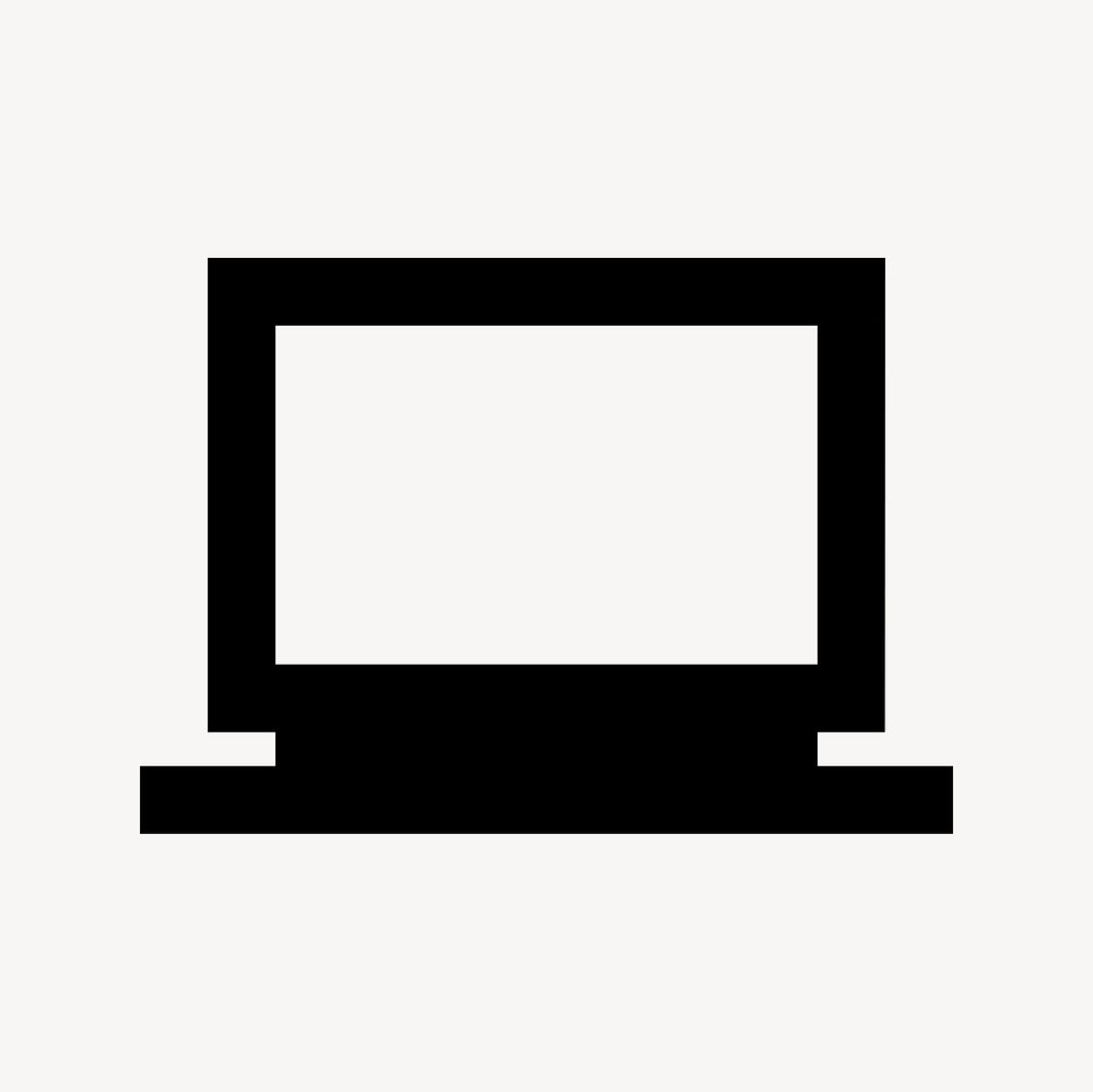 Laptop, hardware icon, sharp style psd