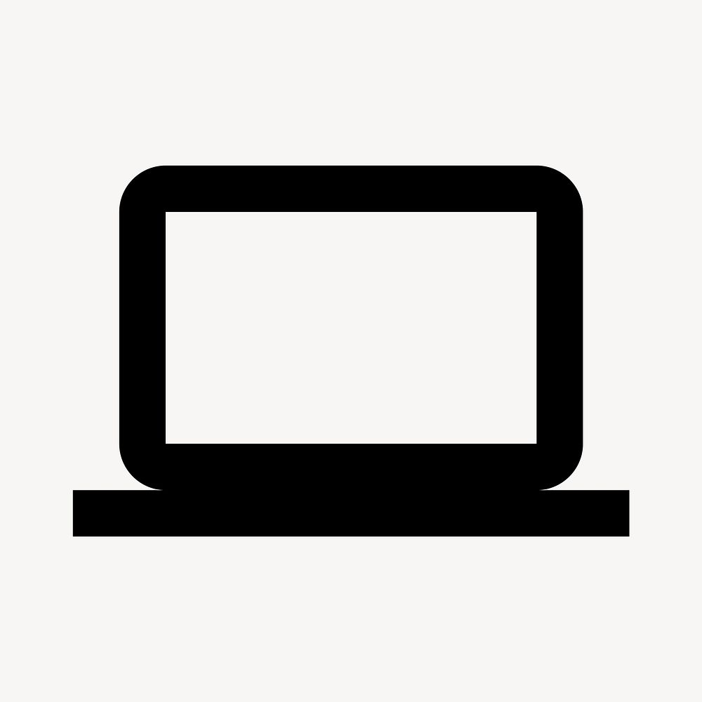 Laptop Windows, hardware icon, outlined style psd