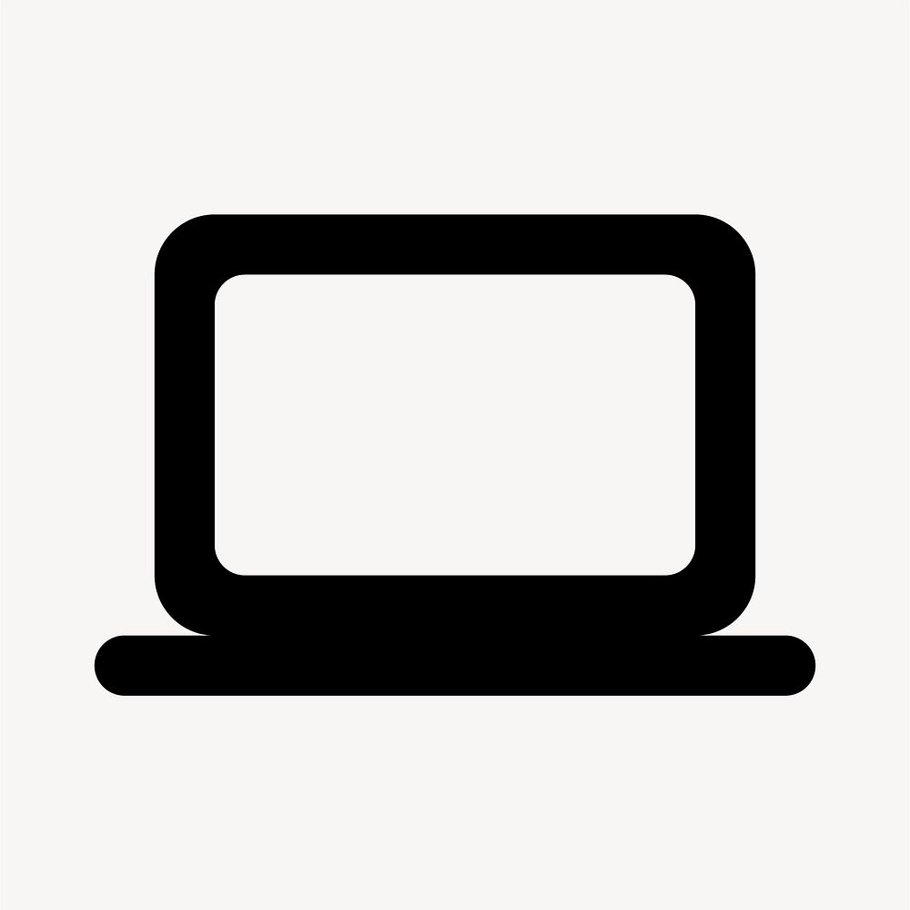 Laptop Windows, hardware icon, round style vector