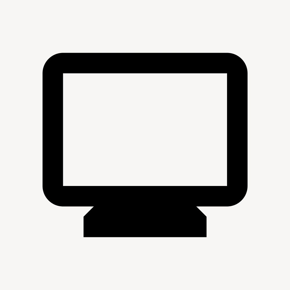 Monitor, hardware icon, outlined style psd