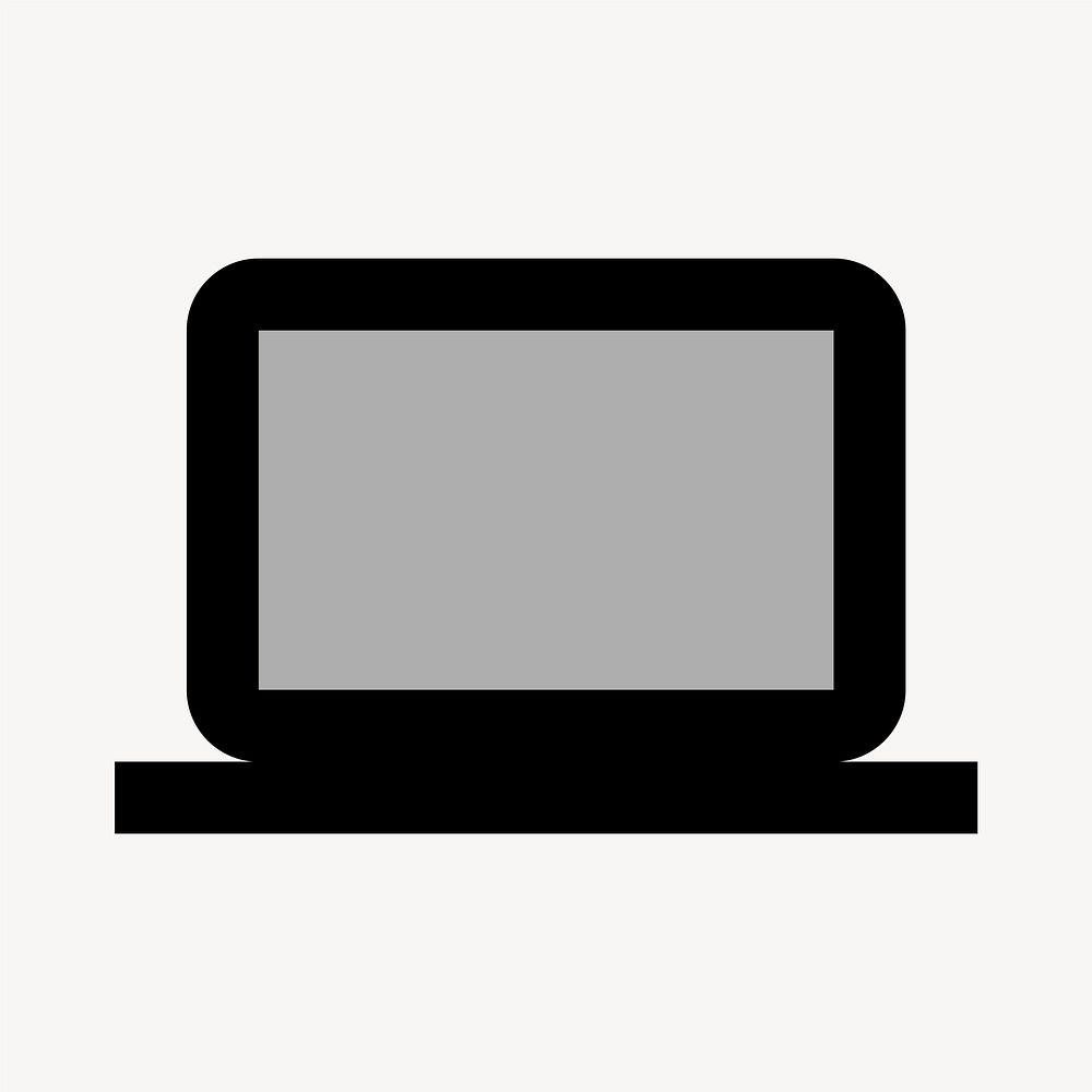 Laptop Windows, hardware icon, two tone style vector