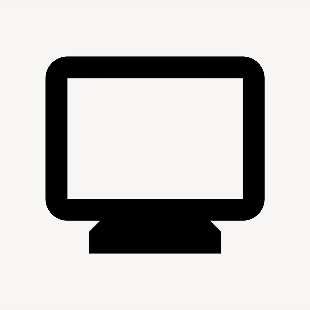 Monitor, hardware icon, outlined style vector