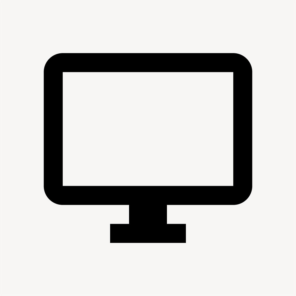 Desktop Windows, hardware icon, filled style, flat graphic vector