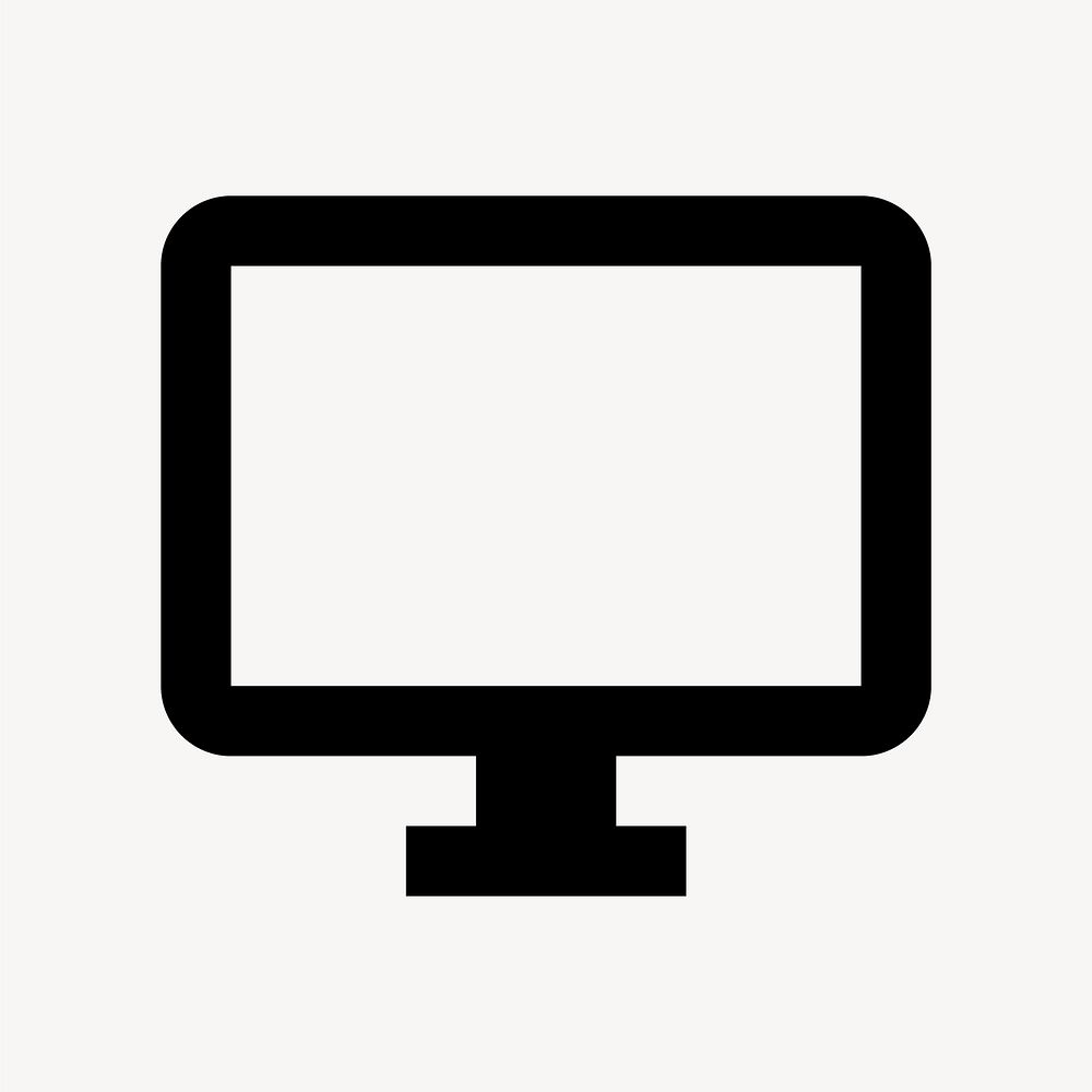 Desktop Windows, hardware icon, outlined style vector