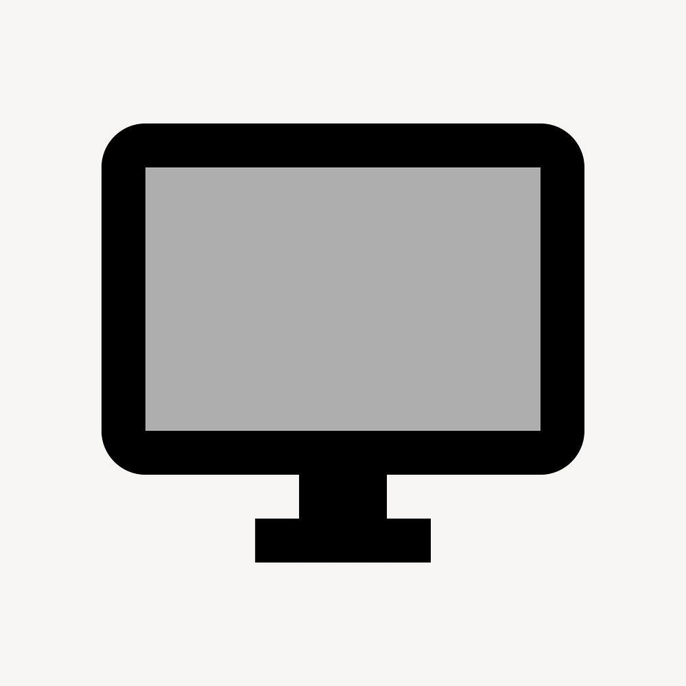 Desktop Windows, hardware icon, two tone style vector